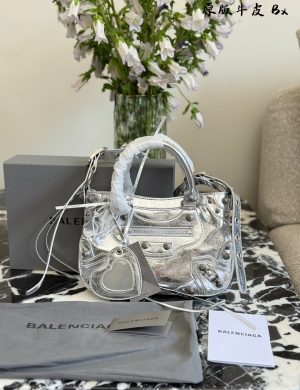 Balenciaga White Motorcycle Bag