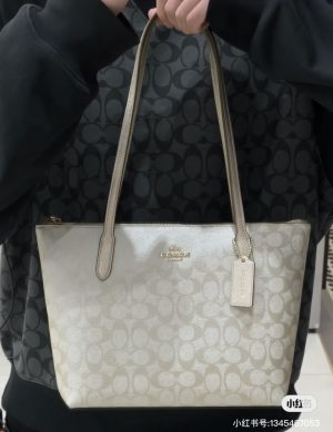 Coach Pearl Colored Shopping Bag