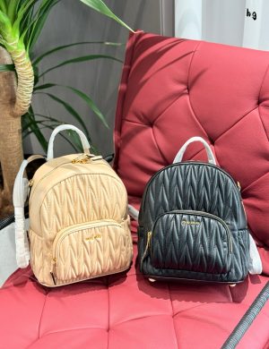Miumiu Pleated Backpack 28 × 30