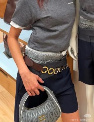 Miumiu Color Blocked Crescent Bag Hobo