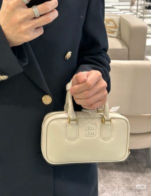 Miumiu Bowling Mini Chalk White