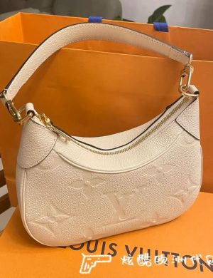 LV Bagatelle White Armpit Bag
