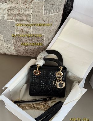Dior Handbag by Diana D Family Princess Dai's Light Gold Button