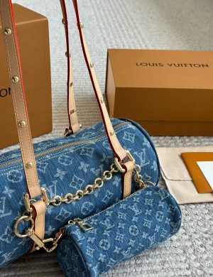 LV 24 Denim Vintage Barbie Dragon Mother Bag Shoulder Bag a Very