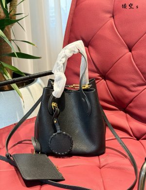 LV Bucket Deformation Handbag Uses Embossed Perforated