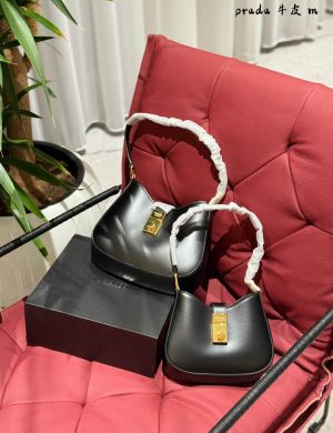Prada Armpit Bag P260p270 Cheo Shoulder Bag Imported Shiny