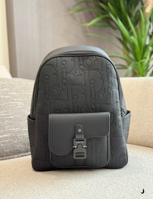 Dior Backpack with Embossed Logo 30 × 42