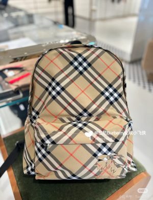 Burberry Plaid Backpack 8 @ @