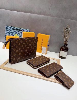 LV Old Flower Men's Set Classic Hand Essential
