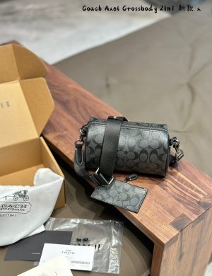 Coach Axel Vintage Cylinder Bag 2-in-1 Shoulder Bag for Men and Women