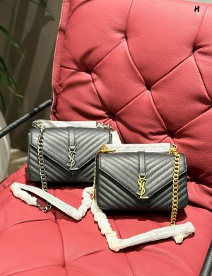 YSL Classic Postman Bag Black Gold