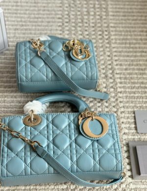 Dior Lady's New Long Style Haze Blue Full Set Packaging Dior's