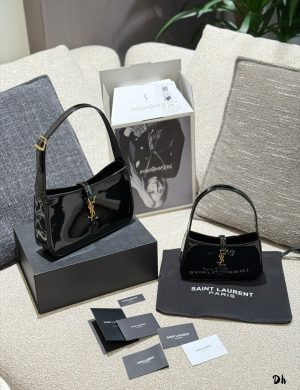 YSL Black Gold Hobomini Underarm Bag