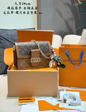 Lv/ Runway Style Dauphine Postal Bag, Made Entirely of