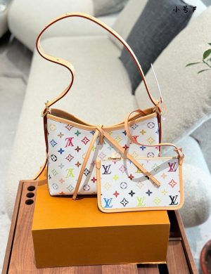 LV White Tri Color Carryall Small Size White Tri Colored Carryall