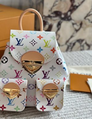 LV White Color Backpack
