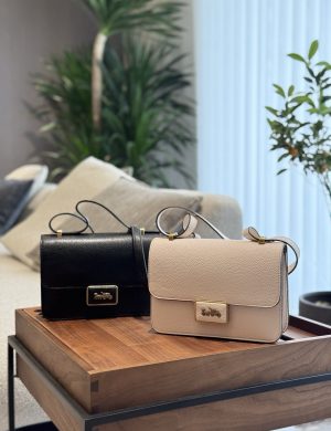 Coach Tofu Bun Horse Pulling Car Classic Logo Button 23cm