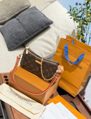 LV Liv Size: 20*16cm New Liv Double Zipper Handbag Double Layered