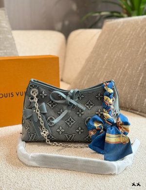 LV Denim Carryall Ribbon 26 × 20 Box Packaging