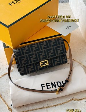 Fendi WOC F Family Wealth Pack a Chain Shoulder Strap and a Thin