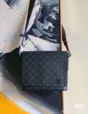 LV Black Flower Postman Bag