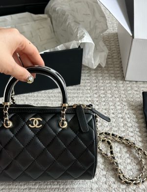 Chanel Boston P275 25p Bowling Bag Elegant Beauty
