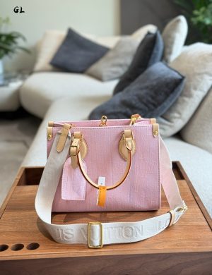 LV Denim Tote Bag with Knitted Wide Shoulder Straps the Color