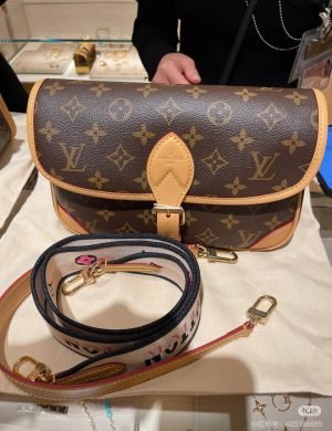 LV Law Stick Bag Diane Monogram Features Vintage Details