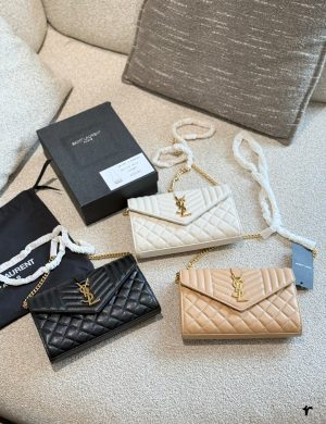 Ysl's New Envelope Bag Envelope Small Grain Size Idle New Envelope