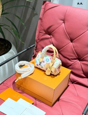 LV White Nano Co Branded Small Pillow Bag 16cm Double Box Packaging