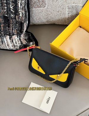Fendi Underarm Bag/mahjong Bag Tan Jianji's Small Charcoal Fire