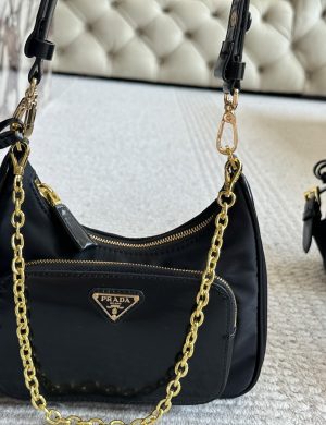 Prada Hobo Nylon Underarm Bag Seeing the