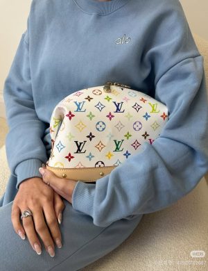 LV White Makeup Bag