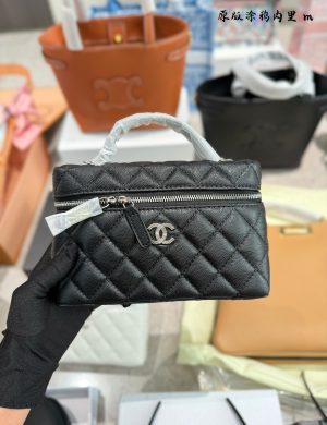 Chanel 25c Box 25clp Black Gold Chain Bag
