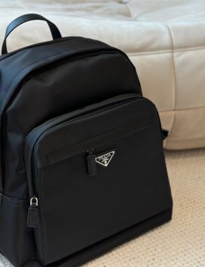 Prada Large Capacity Men's Backpack, Made of Classic Nylon Parachute