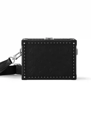 CLUTCH BOX BLACK MONOGRAM SHADOW COWHIDE LEATHER – LW297