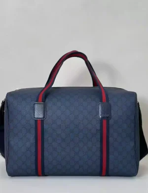 Tas wol medium dengan Web berwarna biru tua – BG068