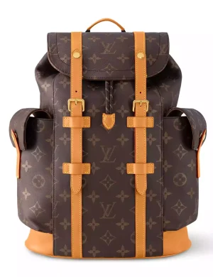 ZAINO CHRISTOPHER MM PELLE DI VITELLO MONOGRAMMA MARRONE M14038 – LW338