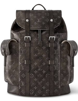 Zaino Christopher MM Pelle di vacchetta monogramma spazzolata nera - LW159