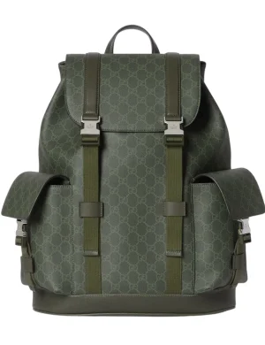 ZAINO GRANDE GUCCI IN TELA GG VERDE - BG115