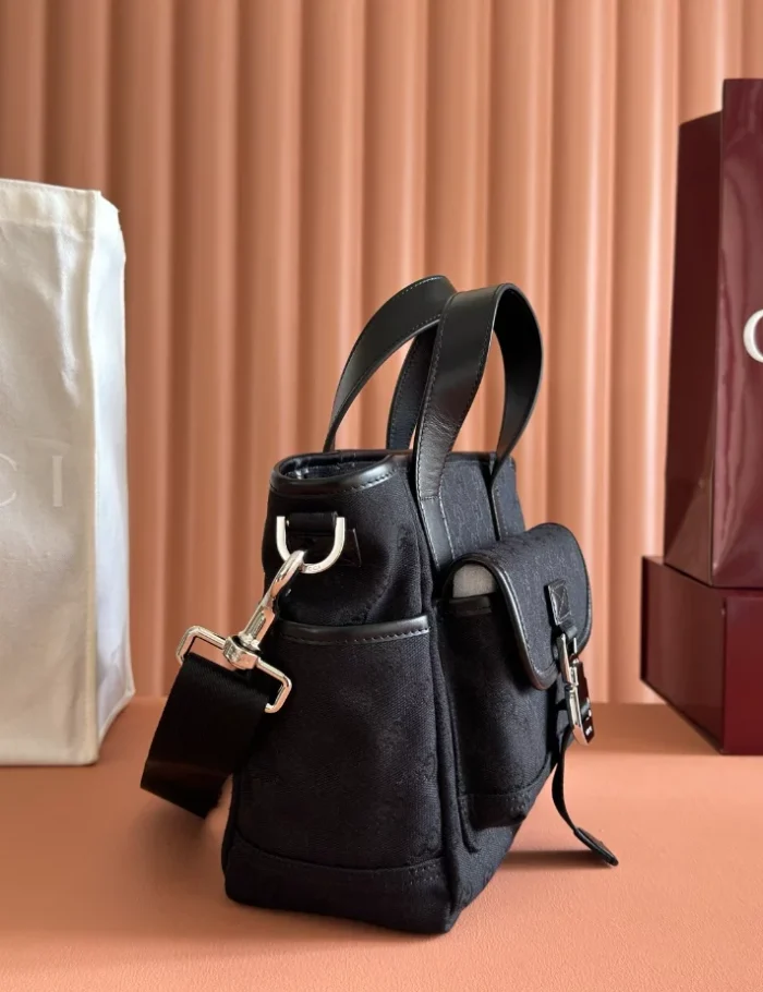 GUCCI-GG-SMALL-CANVAS-TOTE-BAG-WITH-LEATHER-TRIM-BLACK-BG148-9.webp