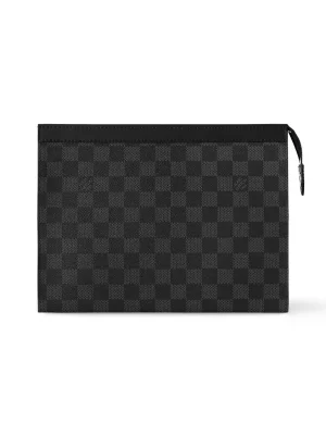 POCHETTE VOYAGE DAMIER GRAPHITE CANVAS M41696 – LW410