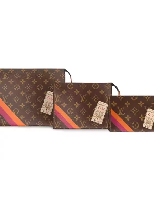 TRIO TOILET POUCH MON MONOGRAM P01952 – LW384