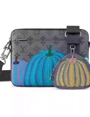 X YAYOI KUSAMA TRIO MESSENGER MONOGRAM PUMPKIN PRINT M46435 – LW269