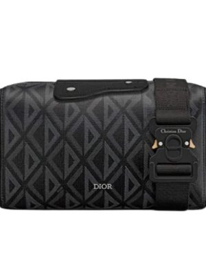 DIOR LINGOT 22 TÚI CD ĐEN KIM CƯƠNG CANVAS – DIO015