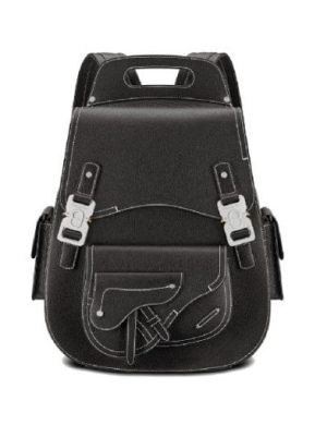 ZAINO DIOR MAXI GALLOP PELLE DI VITELLO GRANATA NERA – DIO011