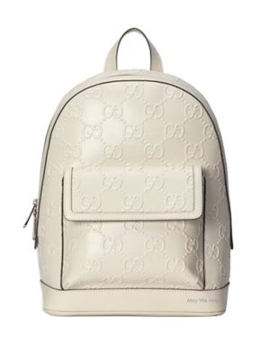 ZAINO IN PELLE TRAFORATA CON LOGO GUCCI RILIEVO – BG037